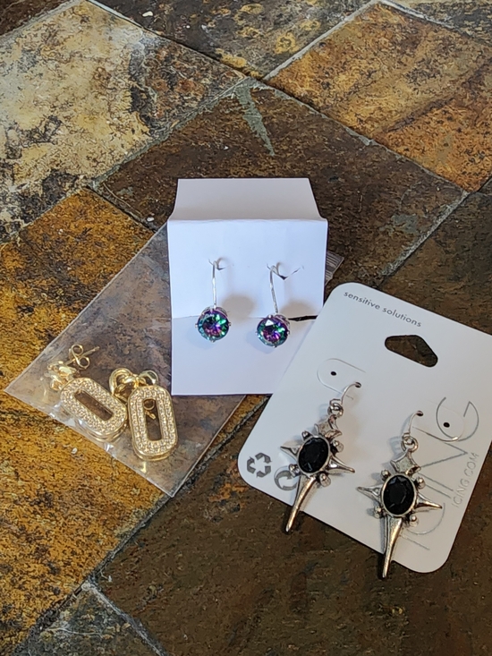 Jewelry - Multi-Pack Women's Earrings - Rainbow, Black & Gold Styles
